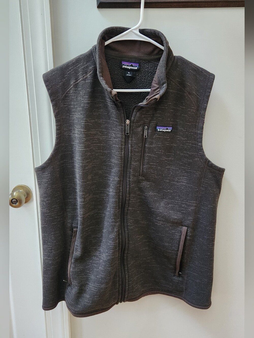 Patagonia Men's Dark Brown Vest with Zip Chest Pocket
